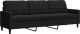 vidaXL Sofa 3-osobowa, czarny, 210 cm, obita aksamitem 2
