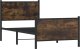 vidaXL Rama łóżka z wezgłowiem i zanóżkiem, przydymiony dąb 90x200 cm 2