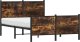 vidaXL Rama łóżka z wezgłowiem i zanóżkiem, przydymiony dąb 120x200 cm 4