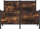 vidaXL Rama łóżka z wezgłowiem i zanóżkiem, przydymiony dąb 120x200 cm 5