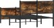 vidaXL Rama łóżka z wezgłowiem i zanóżkiem, przydymiony dąb 120x200 cm 7