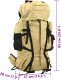 Plecak turystyczny vidaXL Plecak turystyczny, khaki, 60 L, tkanina Oxford 7
