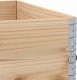 vidaXL Nadstawki paletowe, 2 szt., 100x100 cm, lite drewno sosnowe 7