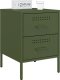 vidaXL Szafki nocne, 2 szt., oliwkowa zieleń, 36x39x50,5 cm, stal 3