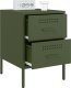 vidaXL Szafki nocne, 2 szt., oliwkowa zieleń, 36x39x50,5 cm, stal 4