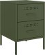 vidaXL Szafki nocne, 2 szt., oliwkowa zieleń, 36x39x50,5 cm, stal 5