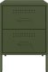 vidaXL Szafki nocne, 2 szt., oliwkowa zieleń, 36x39x50,5 cm, stal 6