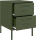 vidaXL Szafki nocne, 2 szt., oliwkowa zieleń, 36x39x50,5 cm, stal 9