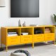 vidaXL Szafki RTV, 2 szt., musztardowe, 68x39x50,5 cm, stal walcowana 1
