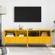 vidaXL Szafki RTV, 2 szt., musztardowe, 68x39x50,5 cm, stal walcowana 3