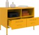 vidaXL Szafki RTV, 2 szt., musztardowe, 68x39x50,5 cm, stal walcowana 5