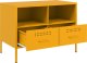 vidaXL Szafki RTV, 2 szt., musztardowe, 68x39x50,5 cm, stal walcowana 10