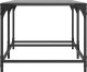vidaXL Stolik kawowy z czarnym, szklanym blatem, 98,5x50x40 cm, stal 5