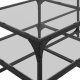 vidaXL Stolik kawowy ze szklanym blatem, 98,5x50x45 cm, stal 8