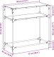 vidaXL Stolik kawowy z czarnym, szklanym blatem, 80x35x81 cm, stal 8