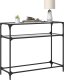 vidaXL Stolik konsolowy z przezroczystym, szklanym blatem, 98x35x81 cm 2