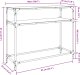 vidaXL Stolik konsolowy z przezroczystym, szklanym blatem, 98x35x81 cm 7