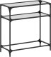 vidaXL Stolik konsolowy z przezroczystym, szklanym blatem, 80x35x81 cm 2