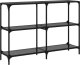 vidaXL Stolik konsolowy z czarnym, szklanym blatem, 118,5x30x81 cm 6