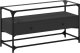 vidaXL Szafka pod TV ze szklanym blatem, czarna, 98x35x51 cm 2