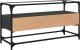 vidaXL Szafka pod TV ze szklanym blatem, czarna, 98x35x51 cm 6