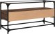 vidaXL Szafka pod TV ze szklanym blatem, brązowy dąb, 98x35x51 cm 6