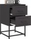 vidaXL Szafki nocne, czarne, 36x39x60,5 cm, stal 4