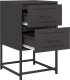 vidaXL Szafki nocne, czarne, 36x39x60,5 cm, stal 9