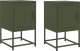 vidaXL Szafki nocne, 2 szt., oliwkowa zieleń, 36x39x60,5 cm, stal 1