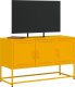 vidaXL Szafka pod telewizor, musztardowa, 100,5x39x60,5 cm, stalowa 4