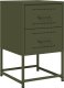 vidaXL Szafki nocne, 2 szt., oliwkowa zieleń, 36x39x60,5 cm, stal 5