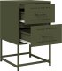 vidaXL Szafki nocne, 2 szt., oliwkowa zieleń, 36x39x60,5 cm, stal 9