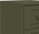 vidaXL Szafki nocne, 2 szt., oliwkowa zieleń, 36x39x60,5 cm, stal 10