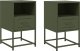vidaXL Szafki nocne, 2 szt., oliwkowa zieleń, 36x39x60,5 cm, stal 2
