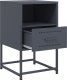 vidaXL Szafka nocna, antracytowa, 36x39x60,5 cm, stal 9
