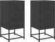 vidaXL Szafki nocne, 2 szt., czarne, 36x39x78 cm, stal 2
