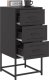 vidaXL Szafka nocna, czarna, 36x39x78 cm, stal 5