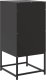 vidaXL Szafka nocna, czarna, 36x39x78 cm, stal 8