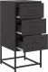vidaXL Szafka nocna, czarna, 36x39x78 cm, stal 9