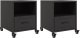 vidaXL Szafki nocne, 2 szt., czarne, 36x39x43,5 cm, stal 2