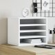 vidaXL Organizer na biurko, biały, 36x26x29,5 cm 1