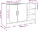 vidaXL Szafka pod umywalkę, biała 90x29x55 cm, materiał drewnopochodny 9