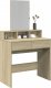 vidaXL Toaletka z lustrem, dąb sonoma, 80x41x144,5 cm 1