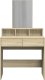 vidaXL Toaletka z lustrem, dąb sonoma, 80x41x144,5 cm 4