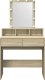 vidaXL Toaletka z oświetleniem LED, dąb sonoma, 80x41x144,5 cm 5