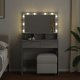vidaXL Toaletka z oświetleniem LED, szary dąb sonoma, 80x41x134,5 cm 3