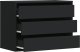 vidaXL Komoda, czarna, 80x41x58 cm, materiał drewnopochodny 5