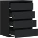 vidaXL Komoda, czarna, 60x41x76 cm, materiał drewnopochodny 5