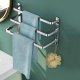 Aptel Metalowy WIESZAK na Ręczniki Łazienkowy w stylu Loft 48,5x28cm srebrny AG988C 1