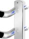 Aptel Metalowy WIESZAK na Ręczniki Łazienkowy w stylu Loft 48,5x28cm srebrny AG988C 2